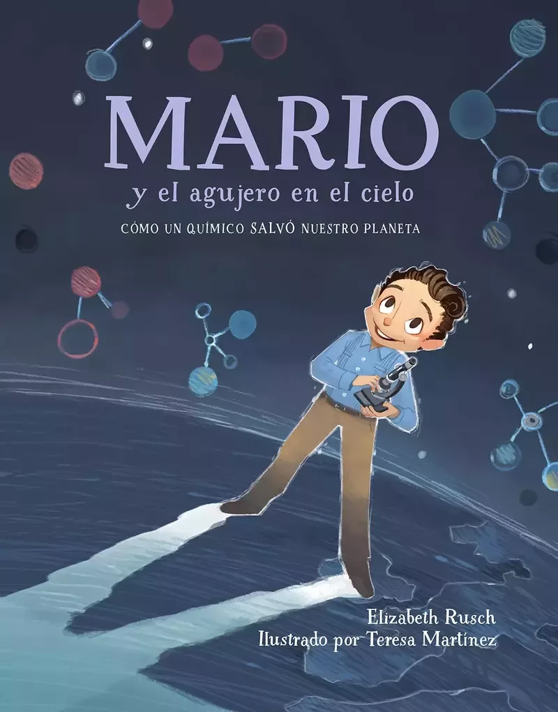 Cover of Mario y el agujero en el cielo, Spanish edition of Mario and the Hole in the Sky