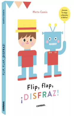 Cover art for Flip flap disfraz, Spanish board book from Combel