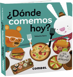 Cover image of Dónde Comemos Hoy, Spanish board book from Combel